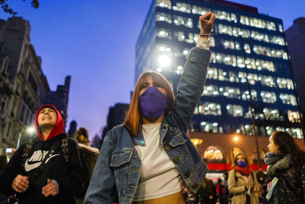 APTOPIX Uruguay Feminist Demonstration